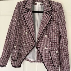 Veronica Beard Purple/ Pink Tweed Double-Breasted Blazer| Worn Once | Size 6